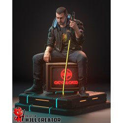 Figurine à peindre Male V – Cyberpunk 2077 | Modèle détaillé pour peinture personnalisée