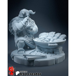 Figurine Senshi – Dungeon Meshi – Fan-Art en Résine par h3LLcreator | Figurines à Peindre