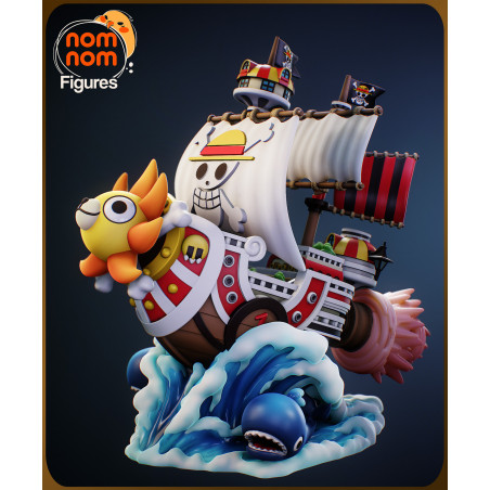 Figurine Chibi Thousand Sunny inspirée de l’univers One Piece, spécialement conçue pour l’impression 3D