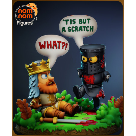 figurine Chibi Chevalier Noir et du roi Arthur  Monty Python and the Holy Grail