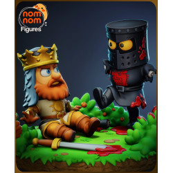 figurine Chibi Chevalier Noir et du roi Arthur  Monty Python and the Holy Grail