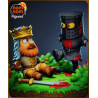 figurine Chibi Chevalier Noir et du roi Arthur  Monty Python and the Holy Grail