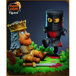figurine Chibi Chevalier Noir et du roi Arthur  Monty Python and the Holy Grail