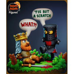 "L’art de l’absurde en figurine : une interprétation chibi du duel le plus culte des Monty Python