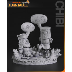 figurine Chibi Chevalier Noir et du roi Arthur  Monty Python and the Holy Grail