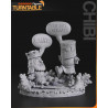 figurine Chibi Chevalier Noir et du roi Arthur  Monty Python and the Holy Grail