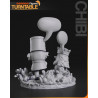 figurine Chibi Chevalier Noir et du roi Arthur  Monty Python and the Holy Grail
