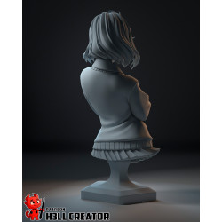 Autre angle de la figurine non peinte - Détails de la sculpture