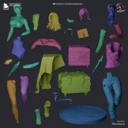 compositions des pièces de la figurine