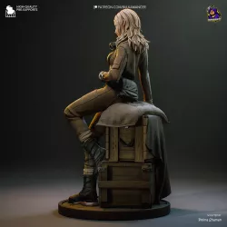 le socle de la figurine se montre particulièrement soigné
