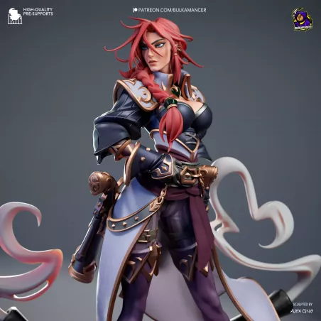 Sarah Fortune, la chasseuse de primes légendaire de Bilgewater, prête à faire feu de ses pistolets jumeaux.