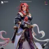 Sarah Fortune, la chasseuse de primes légendaire de Bilgewater, prête à faire feu de ses pistolets jumeaux.