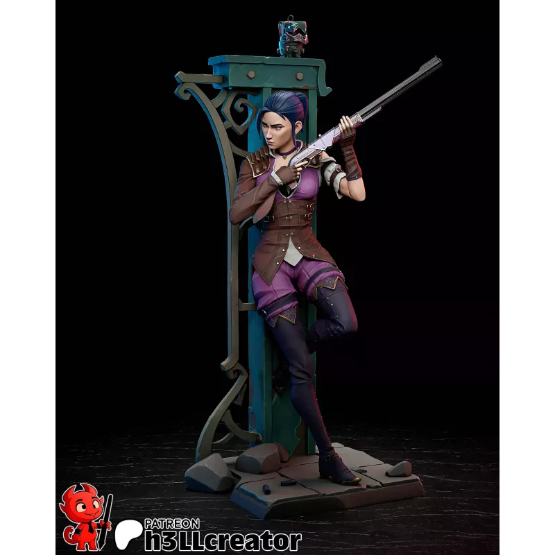 Figurine Caitlyn League of Legends à peindre | H3LL Workshop