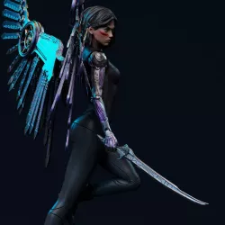 Figurine 3D Alita Battle Wing Angel
