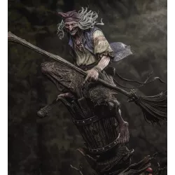 Baba Yaga et sa hutte sur pattes de poule - Incarnez la légende du folklore slave avec cette pièce d'exception