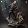 Geralt de Riv maîtrise une créature enchaînée dans ce diorama spectaculaire de Bulkamancer Sculpts