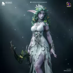 Tyrande Warcraft - Figurine à peindre - Prêtresse Elfe