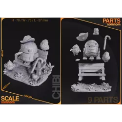 Diorama Chibi R2-D2 avec Sabre Laser | Figurine Star Wars à peindre