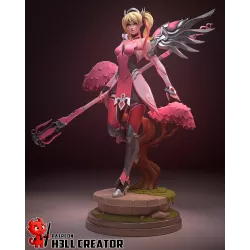 Plus qu'une figurine, un symbole d'espoir. L'emblématique ruban rose est sculpté avec une finesse qui rend hommage à sa cause