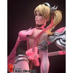 Entre force et douceur, la figurine Ange Rose déploie une aura de sérénité. Une touche de poésie pour tout fan d'Overwatch