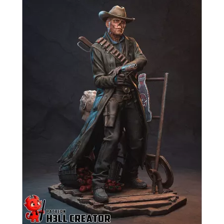 Hancock, le maire charismatique de Goodneighbor, prêt à rejoindre votre collection Fallout. Une pièce en résine de haute qualité