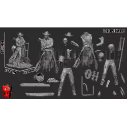 Hancock le Goule Cowboy | Figurine Résine à Peindre - Fallout