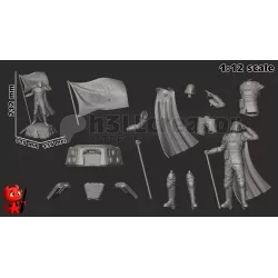 Figurine Helldiver : Soldat Super-Terre au Drapeau à peindre