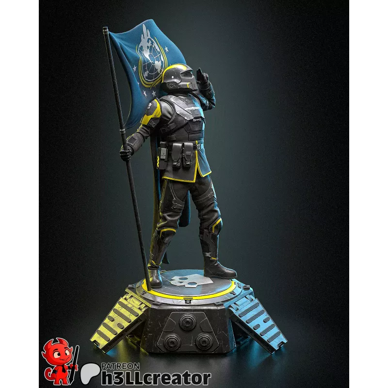 Pour la Super-Terre ! Montrez votre allégeance avec cette statuette emblématique.