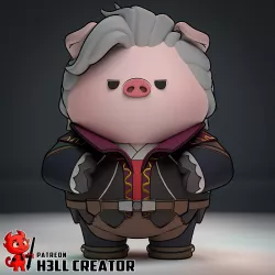 Découvrez Pigstarion, l'irrésistible version porcine d'Astarion de Baldur's Gate 3, prête à être peinte et collectionnée.