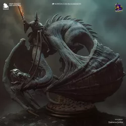 la posture menaçante de son cavalier, le plus redouté des serviteurs de Sauron.