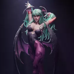 Figurine Morrigan Aensland de Darkstalkers à peindre.