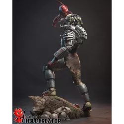 Détail de la base / socle : présentation du décor, des textures de sol et des éléments de mise en scène.