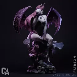 Figurine Succube CA3D Studios - Résine à Peindre Dark Fantasy