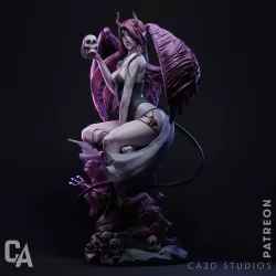 Figurine Succube CA3D Studios - Résine à Peindre Dark Fantasy