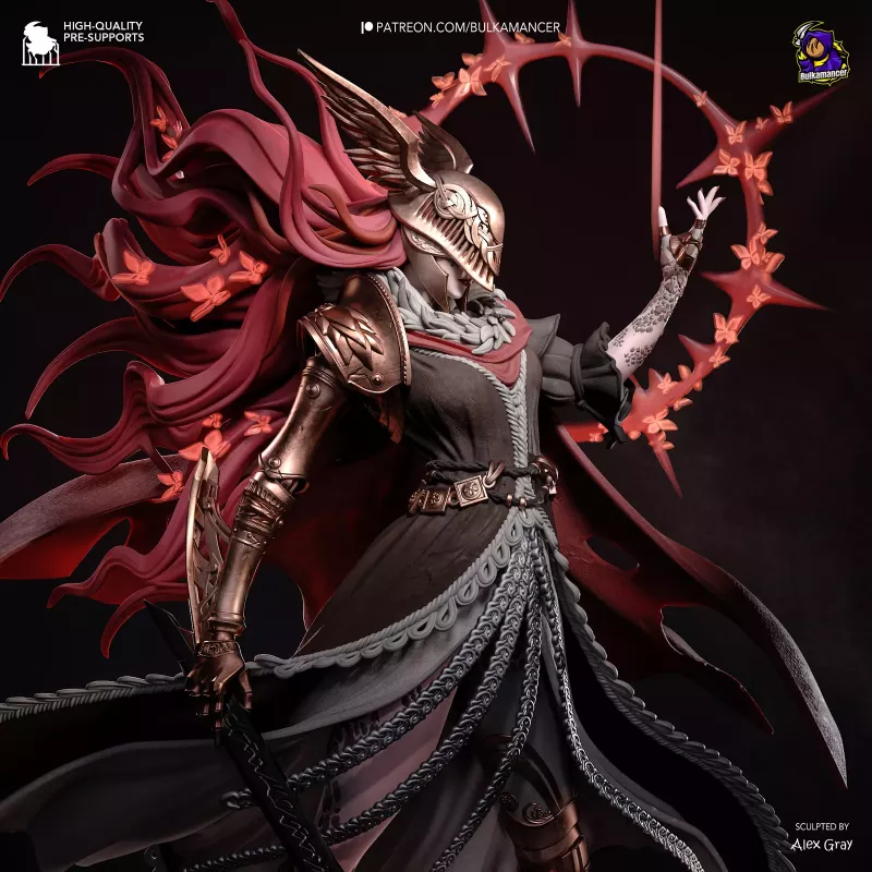 Malenia Blade of Miquella Figurine à peindre | Bulkamancer Alex Gray | Elden Ring