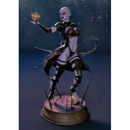 Figurine détaillée de Pinhead, idéale pour les passionnés de peinture sur résine.