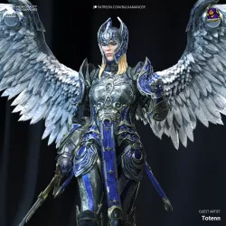 Dame Aylin, majestueuse protectrice ailée, prête à défendre la lumière