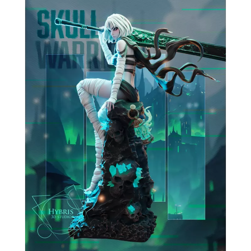 Skull Warrior par Hybris 3D Studios, une figurine spectaculaire à l'échelle 1:7
