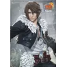 Figurine Squall Leonhart Final Fantasy VIII - nom nom Figures | Vue portrait avec col en plumes blanches iconique
