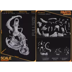 La figurine est disponible au 1/10 , en miniatute et en buste