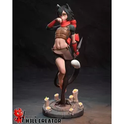 Izutsumi - Figurine résine 1/10 - Regard félin et attitude rebelle pour cette guerrière hybride de Dungeon Meshi"