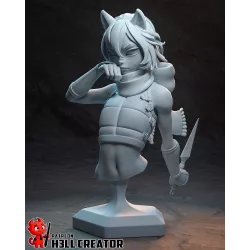 igurine en buste non peinte - Résine haute qualité, prête pour la peinture"