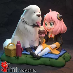 Anya - Figurine Chibi Pique-nique avec Ours Polaire