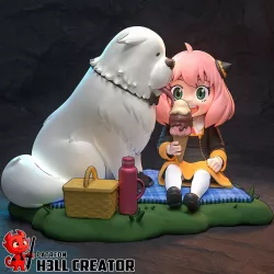 Anya - Figurine Chibi Pique-nique avec Ours Polaire