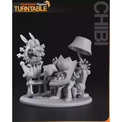 Vue détaillée de la figurine d'Eustache