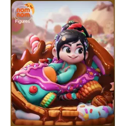 Figurine Chibi Vanellope sur son Kart de Bonbons