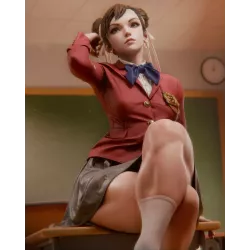 Suggestion de présentation pour le kit résine de Chun-Li "Version Écolière" par CA3D.