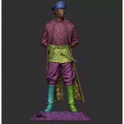 Figurine Officier Cybernétique Dystopique à Peindre - Résine 3D | figurinesapeindre.fr