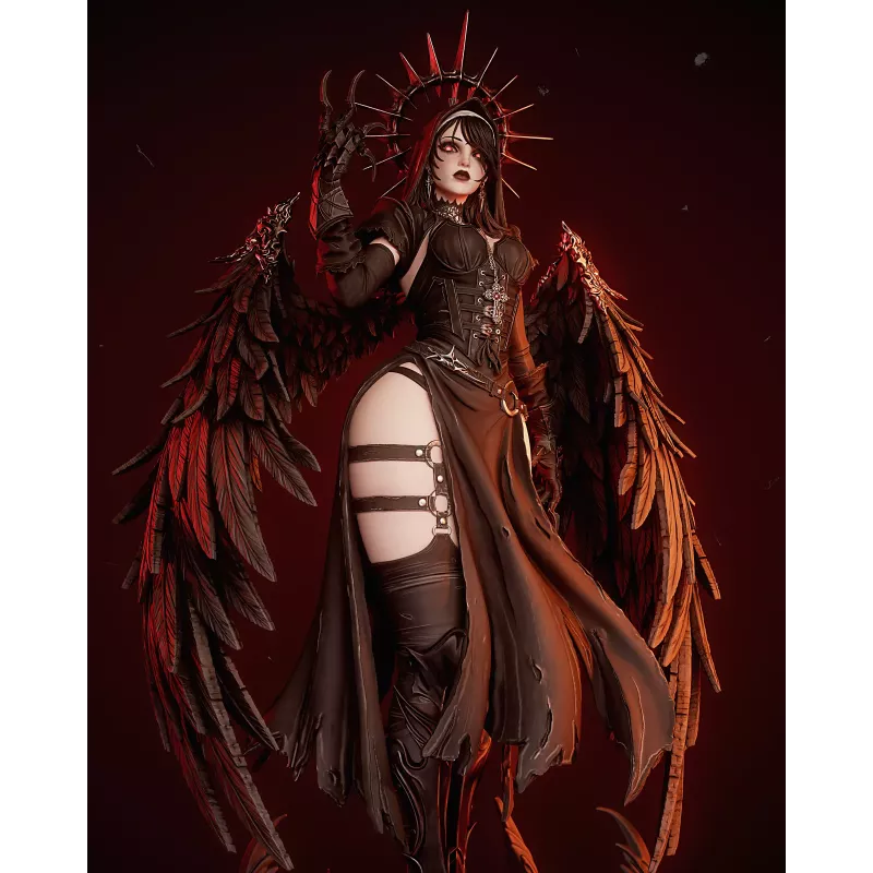 Vvision de puissance et de corruption. la Pécheresse, se dresse dans toute sa splendeur déchue