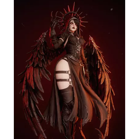 Vvision de puissance et de corruption. la Pécheresse, se dresse dans toute sa splendeur déchue